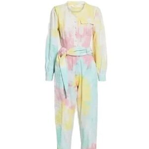 🔥NWT LoveShackFancy Paca Tie Dye Jumpsuit in Rainbow Radial🔥